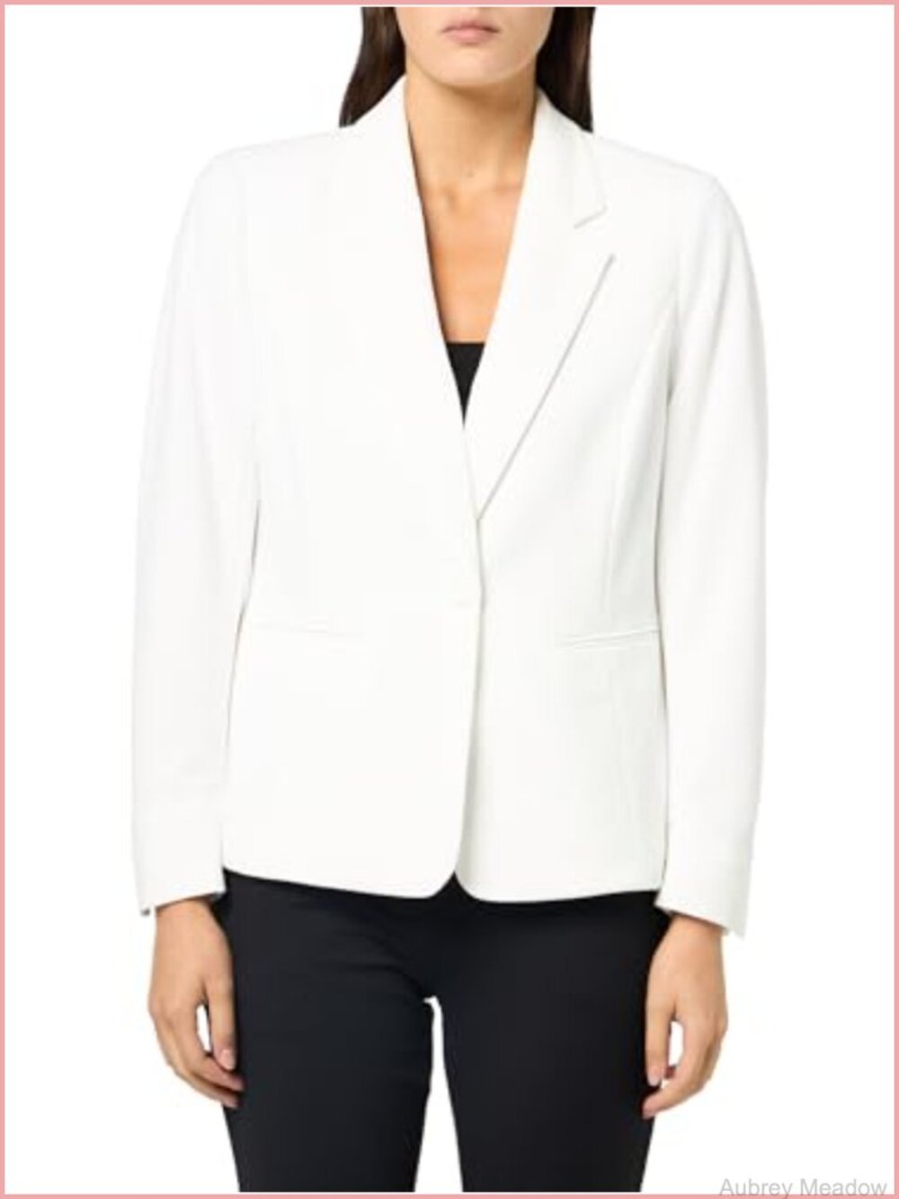 Stretch Crepe One Button Blazer - Women's Tailored Suit Jacket